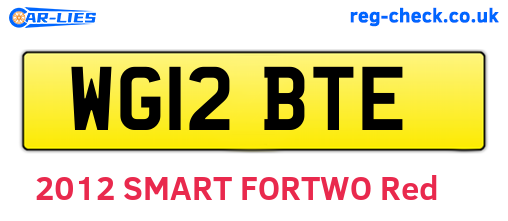 WG12BTE are the vehicle registration plates.