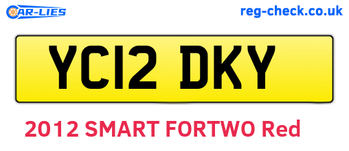 YC12DKY are the vehicle registration plates.