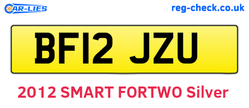 BF12JZU are the vehicle registration plates.