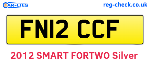 FN12CCF are the vehicle registration plates.