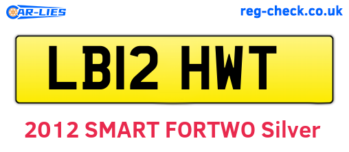 LB12HWT are the vehicle registration plates.