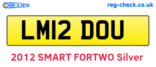 LM12DOU are the vehicle registration plates.
