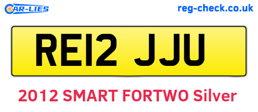 RE12JJU are the vehicle registration plates.