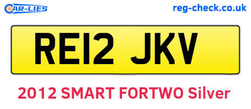 RE12JKV are the vehicle registration plates.