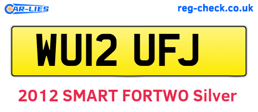 WU12UFJ are the vehicle registration plates.