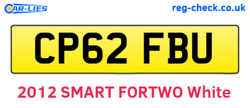 CP62FBU are the vehicle registration plates.