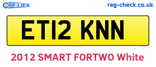 ET12KNN are the vehicle registration plates.