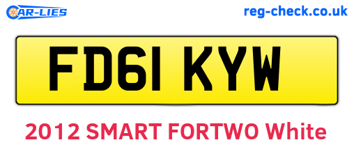 FD61KYW are the vehicle registration plates.