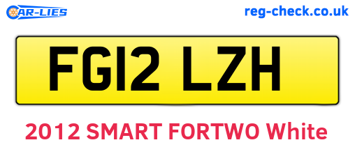 FG12LZH are the vehicle registration plates.