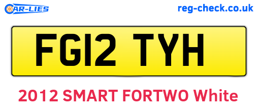 FG12TYH are the vehicle registration plates.
