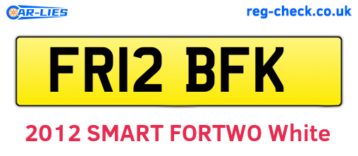 FR12BFK are the vehicle registration plates.