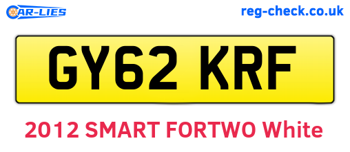 GY62KRF are the vehicle registration plates.