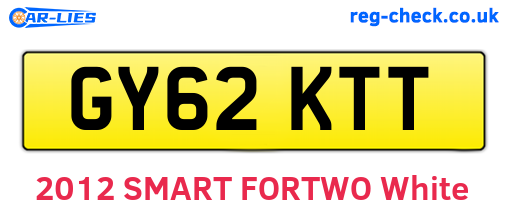 GY62KTT are the vehicle registration plates.
