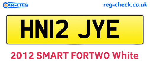 HN12JYE are the vehicle registration plates.