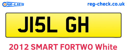 J15LGH are the vehicle registration plates.