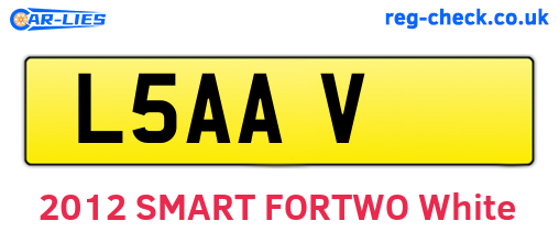 L5AAV are the vehicle registration plates.
