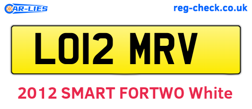 LO12MRV are the vehicle registration plates.