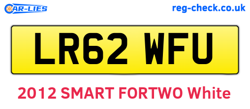 LR62WFU are the vehicle registration plates.