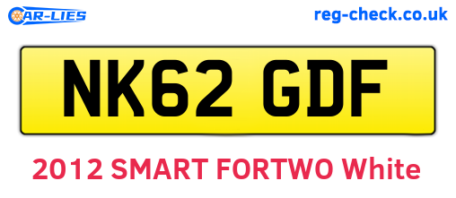 NK62GDF are the vehicle registration plates.