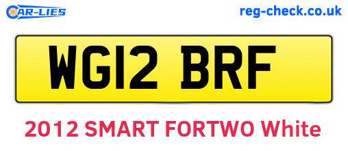 WG12BRF are the vehicle registration plates.