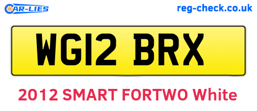 WG12BRX are the vehicle registration plates.
