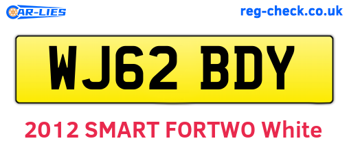 WJ62BDY are the vehicle registration plates.