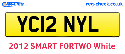 YC12NYL are the vehicle registration plates.