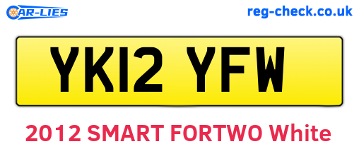 YK12YFW are the vehicle registration plates.
