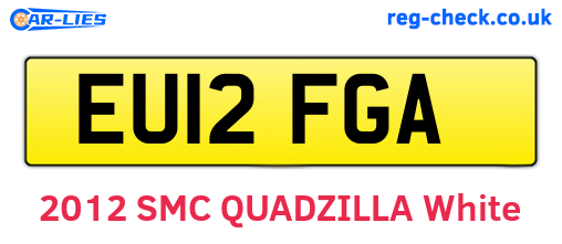 EU12FGA are the vehicle registration plates.