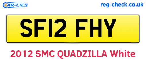 SF12FHY are the vehicle registration plates.