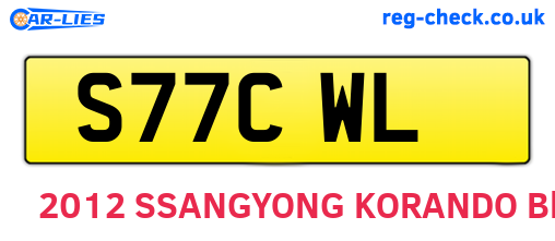 S77CWL are the vehicle registration plates.