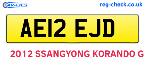 AE12EJD are the vehicle registration plates.