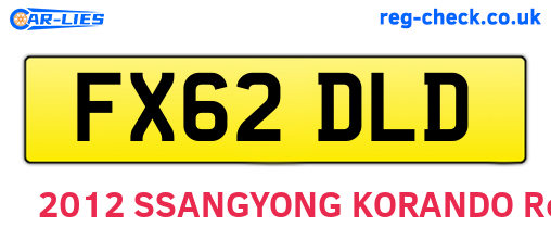 FX62DLD are the vehicle registration plates.