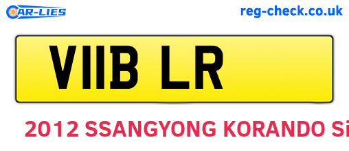 V11BLR are the vehicle registration plates.