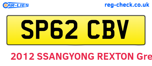 SP62CBV are the vehicle registration plates.
