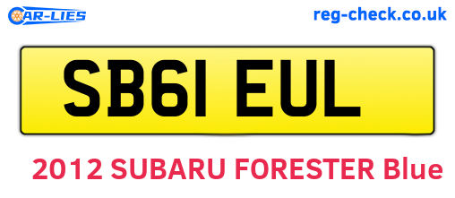 SB61EUL are the vehicle registration plates.