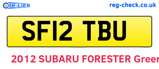 SF12TBU are the vehicle registration plates.