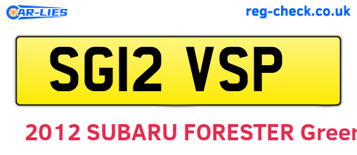 SG12VSP are the vehicle registration plates.