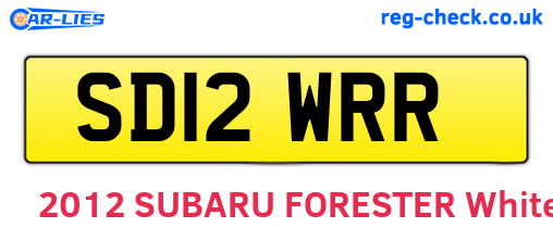 SD12WRR are the vehicle registration plates.