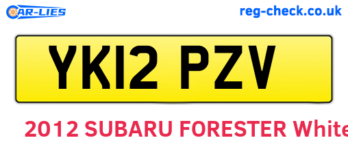 YK12PZV are the vehicle registration plates.