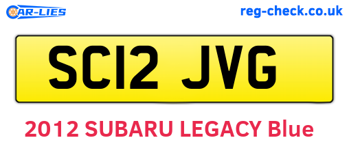 SC12JVG are the vehicle registration plates.