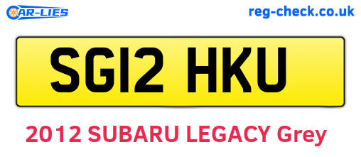 SG12HKU are the vehicle registration plates.