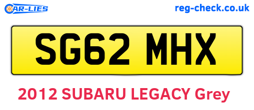 SG62MHX are the vehicle registration plates.