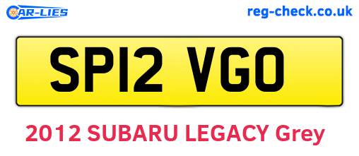SP12VGO are the vehicle registration plates.