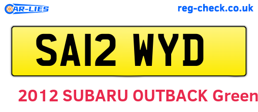 SA12WYD are the vehicle registration plates.