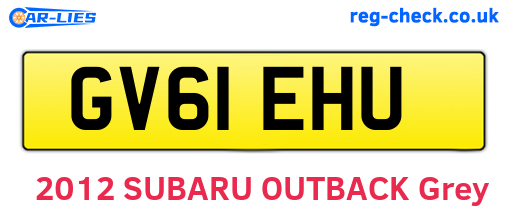 GV61EHU are the vehicle registration plates.