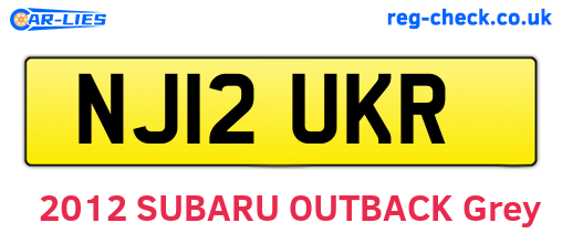 NJ12UKR are the vehicle registration plates.