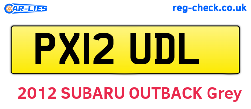 PX12UDL are the vehicle registration plates.