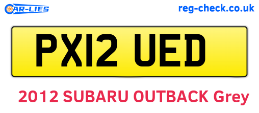 PX12UED are the vehicle registration plates.