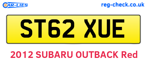 ST62XUE are the vehicle registration plates.